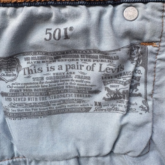 Levis 501 Original Blue Denim Shorts Size W29 W28 & 26 High-Rise Cut Off - Picture 4 of 16